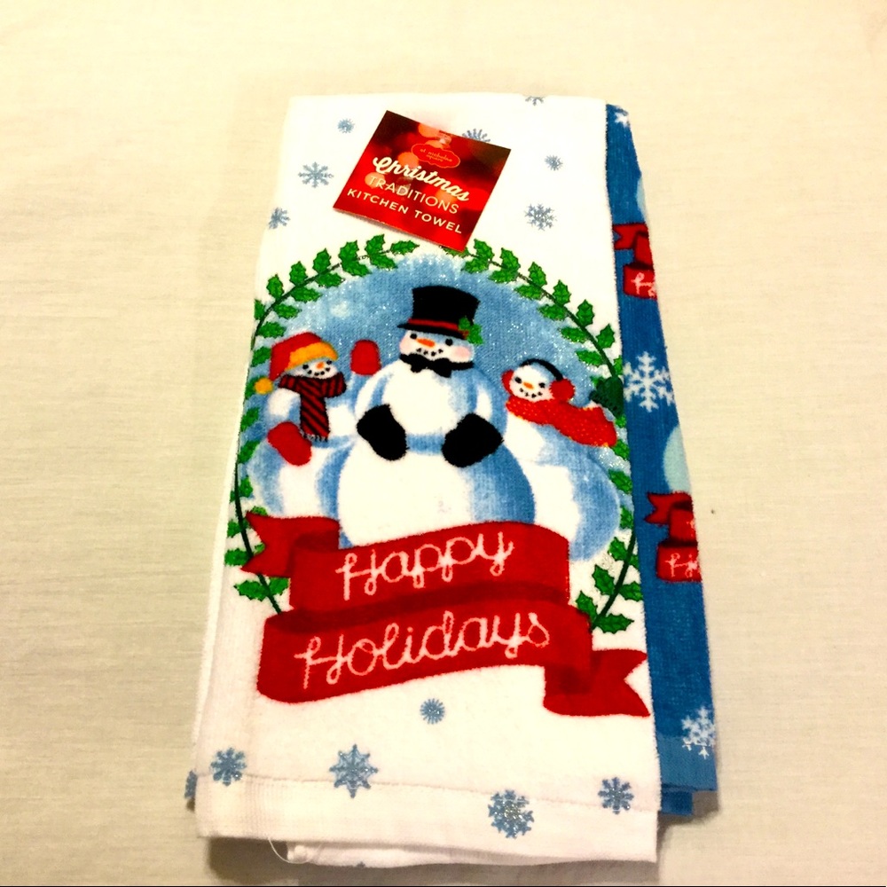 NWT CHRISTMAS KITCHEN TOWELS, SET OF 2 PCS